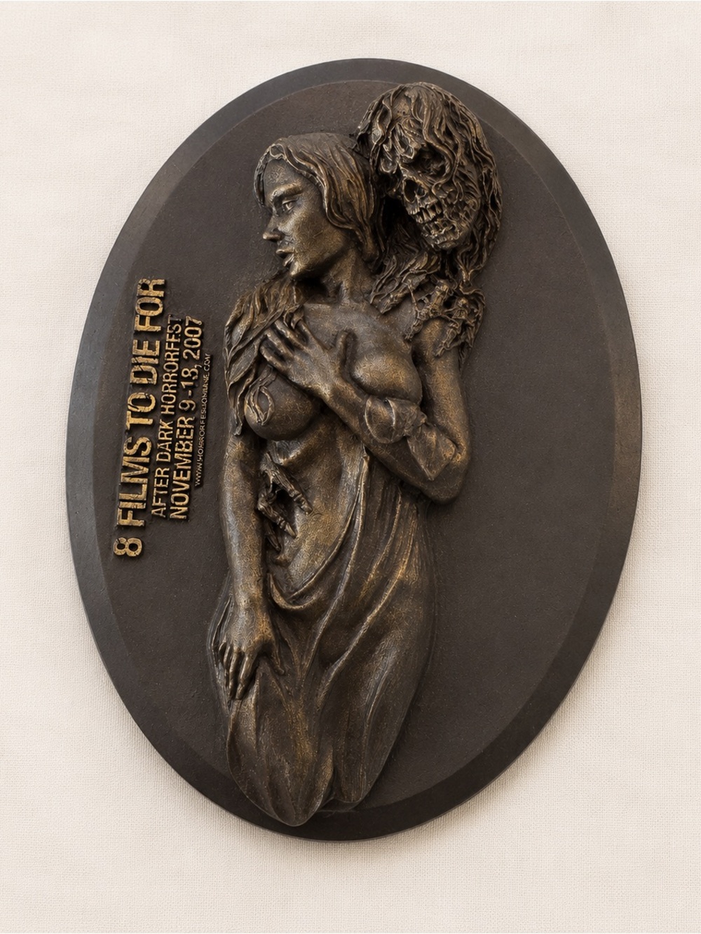 Rare 2007 HorrorFest 8 Films To Die For Zombie Wall Plaque